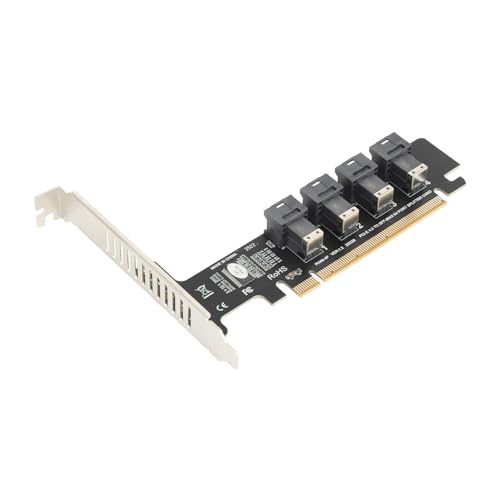 Scheda di Espansione U.2 Adattatore da a U.2 a 4 Porte Schede di U.2 NVME con Indicatore LED Breakout 4.0 PH49-4P pci-express x16