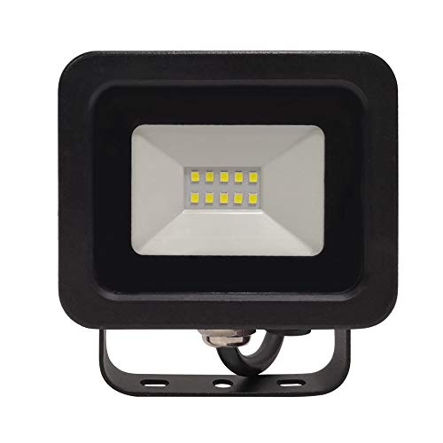 SAILUN LED Floodlight Outdoor Spotlight IP65 Waterproof Black Aluminium Super Bright Security Lights, Wall Light for Outdoor Yard Garden Playground Basketball Court (Coolwhite 6000-6500K, 10W)
