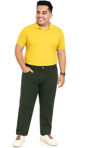 Image of Pluss Tribe - Plus Size Jeans for Men - Denim Jeans - Ideal for Casual, Office Available Sizes : 40 to 52