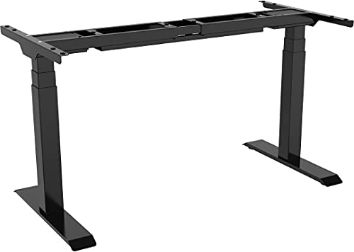 celexon elektrisch höhenverstellbarer Schreibtisch Professional 58-123cm schwarz | Gestell mit Timer-Funktion und Höhenspeicherung | ergonomisches Arbeiten im Sitzen und Stehen im Büro & Home-Office