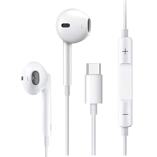 USB C Headphones,TYPE C Earphones Wired HiFi Stereo Noise reduction,USB C Headphones with mic Type C in ear Earbuds for iphone 15 headphones,iPhone 15 Pro,Samsung Galaxy S23 Ultra S22 A53/54 P40