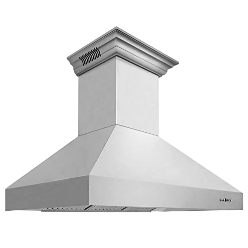 Zline 60" Ducted Vent Wall Mount Range Hood In Stainless Steel With Built-In Crownsound® Bluetooth Speakers (667Crn-Bt-60) #TOP3
