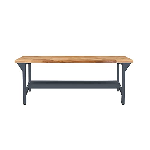 ADB Werkbank Werktisch Grundmodell 2 B2000xT750xH850mm RAL7016 Arbeitstisch Montagewerkbank Packtisch für Werkstatt bis 500 kg belastbar hergestellt in der EU
