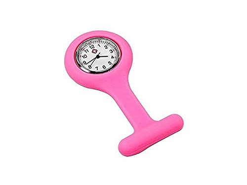HOUHOUNNPO Fashionable Watch Docteur Montre Silicone Infirmières Broche Montre Tunique Fob Montre (Rose) HOUHOUNNPO Fashionable Watch Docteur Montre Silicone Infirmières Broche Montre Tunique Fob Montre (Rose)