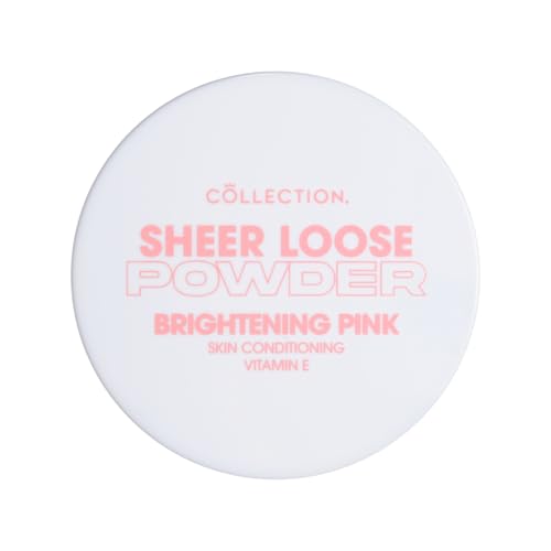 Collection Cosmetics Sheer Loose Powder for Setting and Mattifying Makeup, Brightening & Blurring, Lightweight & Comfortable, 10g, Brightening Pink