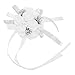 Corsage de poignet, fleur de poignet blanche durable belle finition fine pour les mariages pour la soirée dansante
