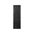 Plastic Development Group LSBLCK1455 14 x 55 Inch Decorative Exterior Vinyl Plastic Faux Louvered Window Shutters with Installation Kit and Instructions, Black