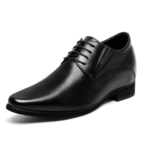 CHAMARIPA Herren Oxford Derby Schuhe Leder, 8cm/3.15 Zoll...