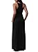 Dearlovers Woman Round Neck Sleeveless Long Maxi Casual Dress XXL Size Black