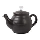 European Style Ceramic Teapot Coffee Pot Water Pot Porcelain Vintage Gift Tea Pot (Matte Black with Crystal Knob) -  Palais Essentials