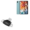 BoxWave Smart Gadget Compatible with Blackview Tab 18 – AllReader SD Card Reader, microSD Card Reader SD Compact USB – Jet Black