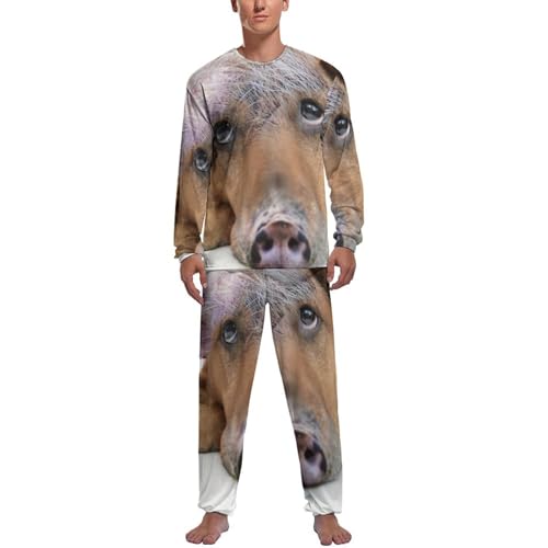 Ensemble de pyjama homme haut et bas de nuit Cochon De Neige
