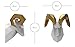 Ram Head Paper Sculpture,Pre-cut DIY Papercraft Kit,Handmade Wide Animal Figurine,Multi Color,Low Poly Wall Decor,All Accessories Included