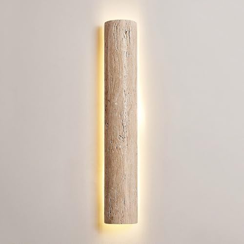 Applique da parete in travertino giallo, 6 W, moderna, a LED, con striscia lunga, stile vintage, per interni, illuminazione da parete in pietra naturale per corridoio, soggiorno, camera da letto