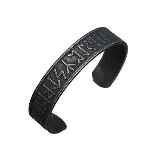 [Field gear Japan] ヴァイキング バングル ブレスレット 腕輪 北欧神話 ユグドラシル トリスケリオン ルーン文字 ステンレス製 (ルーン・ガルドュル)