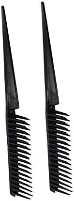 Amelia Beauty Products 3 Row Styler Brush, 7 in | Hair Styling Comb | Travel Hairbrush for women | Rat Tail Comb for Detangling (Black)