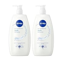 NIVEA Rich Lather Soft Body Wash 1L | With Almond Oil | Gentle & Moisturising Formula | Deep Hydration with Vitamins C & E | Rich Lather Formula | For All Skin Types | PH Balanced (Pack of 2)