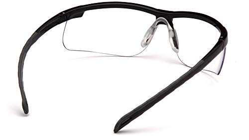 Pyramex Ever-Lite Lightweight Safety Glass Black Frame Clear Anti-Fog Lens