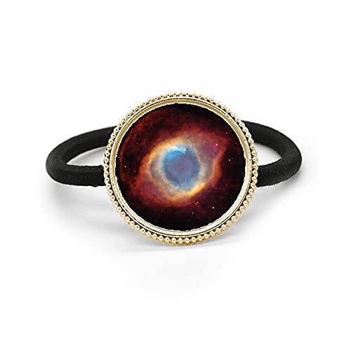 Lazo azul de pelo en metal plata con diseño astronómico exclusivo