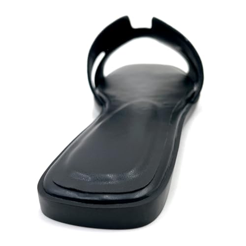 Image of Women's Flat Sandals.Flat Sandals with Unique Design, PU Leather Handcrafted Slippers,Versatile for Vacation, Home, Casual Wear, Gift