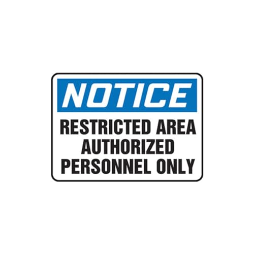 Panneau Notice Restricted Area haute résistance Aluma-Lite Accuform 7x10 pour accès réservé
