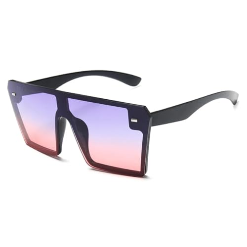 Lunettes de soleil UV400 contre les reflets avec grande monture vintage pour hommes et femmes