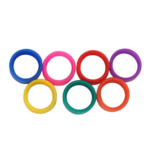 Baofeng Two Way Radio Antenna Rubber Ring Color Bands Antenna Topper Compatible with H-777 RT22 RT21 Baofeng BF-888S BF-T20 UV-5R UV-5RH Walkie Talkies,Rubber Ring Identify and Classify (7 Pack)