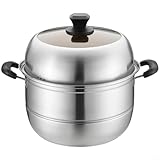 Couvercle transparent facile à voir : le couvercle en verre offre une visibilité pour vérifier vos aliments sans perdre de chaleur ou de vapeur.