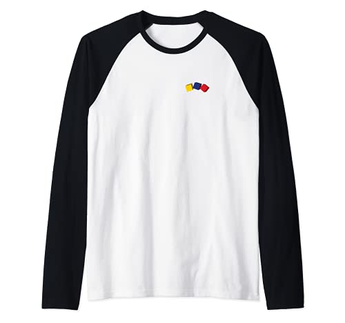 Flag Venezuela Raglan Baseball Tee, Black