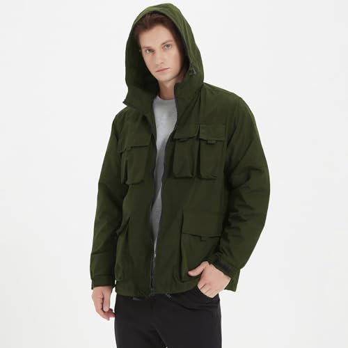 Chaqueta impermeable con capucha que detiene el viento de invierno 3