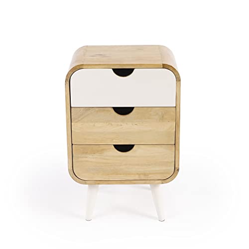 Butler Specialty Danville Beige Mango Wood Modern End Table With Storage #TOP2