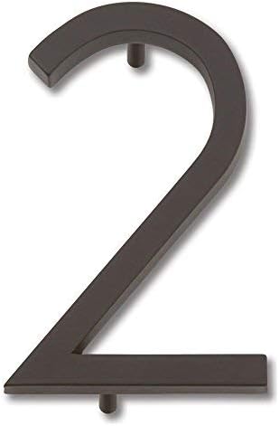Atlas Homewares AVN2-O Modern Avalon House Number, Two, Aged Bronze