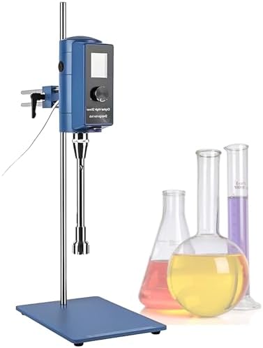 High-Speed Lab Homogenizer, 2000-28000rpm Shear Emulsifier Mixer, 18G & 36G Heads, Professional Laboratory Emulsifying Disperser Machine for Smooth Mixing