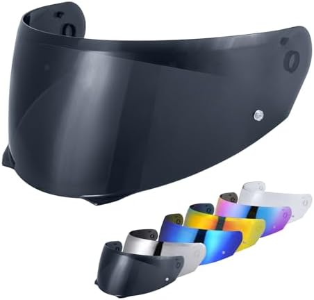 VCOROS I90 Helmet Shield Replacement, I90 Helmet Visor Shield Compatible with HJ-33 Helmet Accessories (Black)