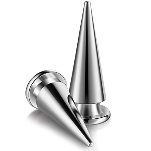 Hicarer HICARER-1421 170 Pieces Multiple Sizes Cone Spikes Screwback Studs Rivets Large Medium Small Metal Tree Spikes Studs thumb #1