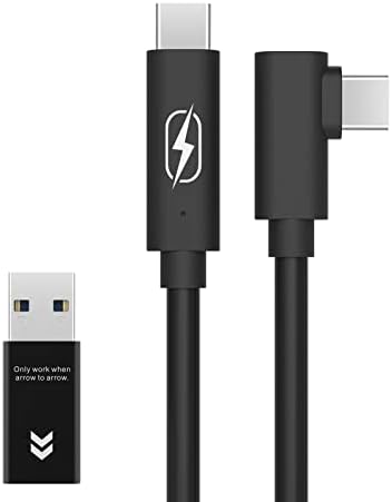 VR Link Cable for Meta Oculus Quest 2 / Quest Pro, 16FT (5M) Virtual Reality Headset Cord Access PC VR and Steam VR Games, USB 3.2 Gen 1 High Speed Data Transfer Brings You Smooth, HD VR experience