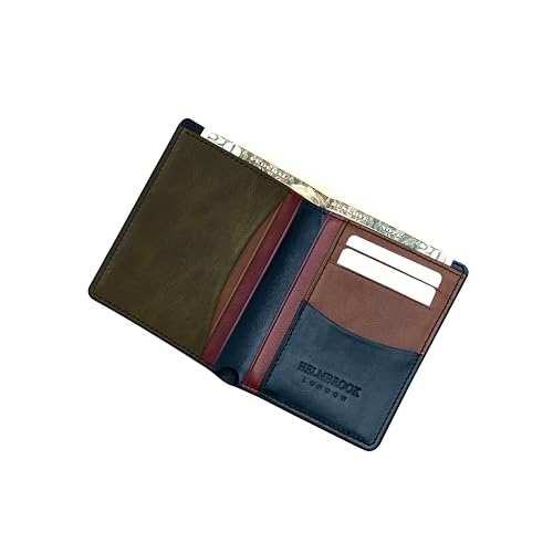 Wallet for Men, Slim Minimalist RFID Full-Grain Leather, Handcrafted Bifold Design, 6 Card Slots, in Gift Box with Pouch, for Christmas & Birthday, Navy Blue Plus Colors4