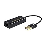 USB Network Adapter, CableCreation USB 2.0 to 10 / 100 RJ45 Ethernet LAN Cable Compatible with Windows 10/ 8.8/ 8/ 7, mac OS X, Black