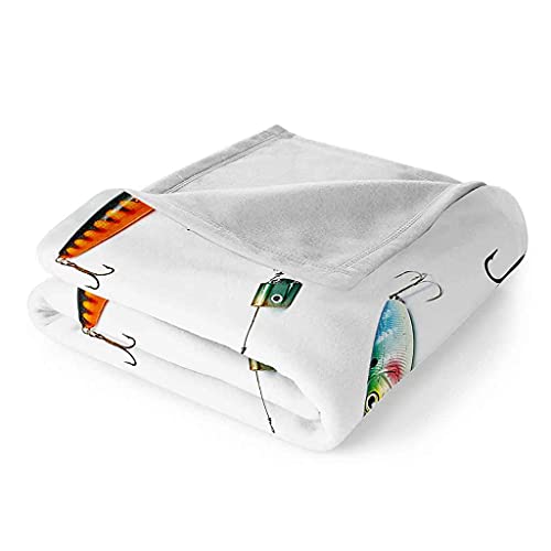 Couverture microfibre de qualité supérieure impression 3D hameçon coloré