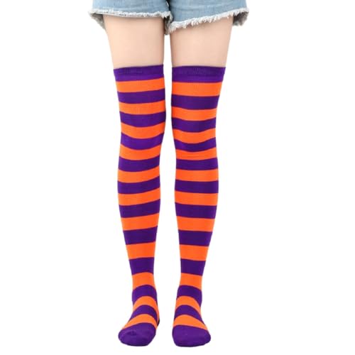 Image of Knee High Socks Women Crazy Socks Striped