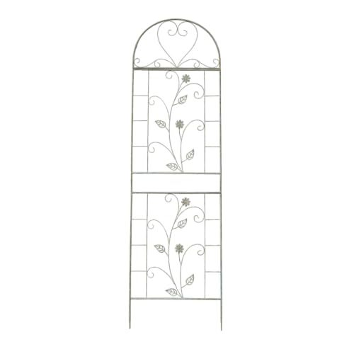 RNXRZANK Celosía Metal rústico para Plantas trepadoras, diseño Europeo, coración jardín, Blanco Envejecido, Rústico