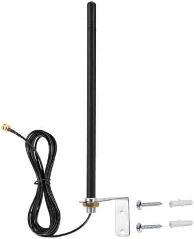 Nelawya Outdoor WiFi Antenna 2.4G Antenna 6dBi RPSMA Plug with RG174 3M Cable for WLAN Router Gateway Mini PCI-Express PCIE Network Card Security IP Camera USB Adapter