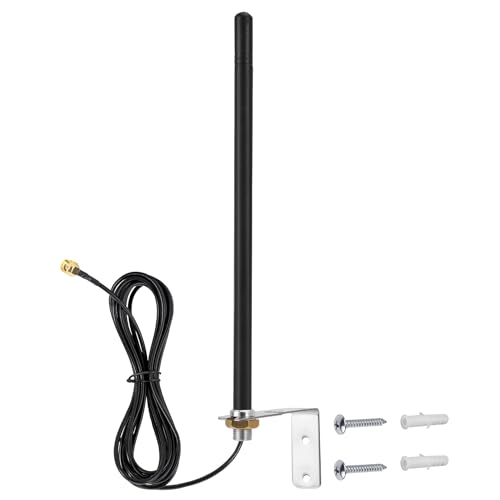 Nelawya Outdoor WiFi Antenne 2.4G Antenne 6dBi RP-SMA Stecker mit RG174 3M Kabel für WLAN Router Gateway Mini PCI-Express PCIE Netzwerkkarte Sicherheit IP Kamera USB Adapter