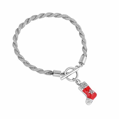 Bracelet urne en acier inoxydable à double charnière de 20cm