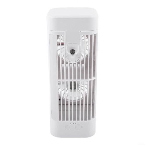 Eawfgtuw Ventilador de CA portátil con diseño de gancho, solución de refrigeración conveniente aire acondicionado, refrigeración por agua helada, humidificador, 3 ajustes de velocidad, temporizador de