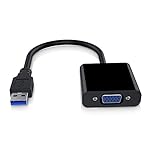 RGBS 1080P USB 3.0 to VGA Adapter Converter Video Graphic Card Display External Cable Adapter for PC Laptop Windows 7/8/8.1/10/11, Tablets and Windows XP, Built-in-Driver, Not Support MAC