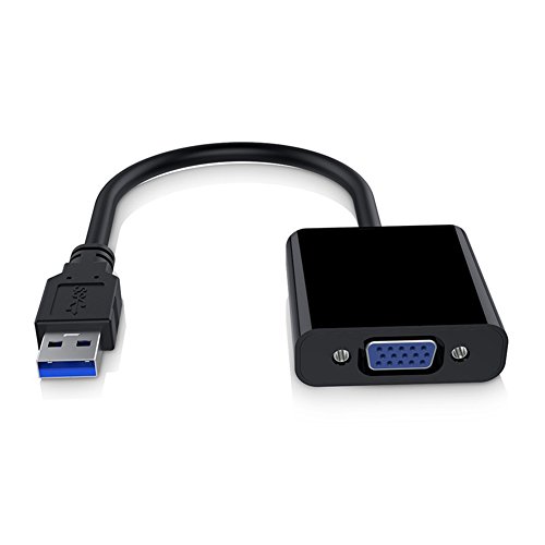RGBS USB 3.0 A VGA Adaptador convertidor, 1080P USB a VGA Tarjeta gráfica de vídeo Pantalla Externa Cable Adaptador para PC Laptop Windows 7/8/8.1/10/etc, NO Sistemas de Apoyo Mac