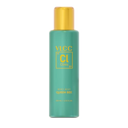 Image of VLCC Clinic Body Mist inchQueen Bee inch - 200ml | Fresh, Woody, Citrusy Fragrance | Long Lasting Body Mist | Long Lasting Fragrance | Symbol of Elegancy | Paraben Free