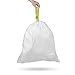 NINESTARS NSTB-6-30 Extra Strong White Trash Bag w/Drawstring Closure, 6 Gal. / 20 L., 30 count