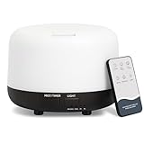 SPLITSKY 300ML Essential Oil Diffuser, Electric Ultrasonic Aromatherapy Air Humidifier vaporiser, Aroma Diffuser with Remote Control 7 LED Light Colors Waterless Auto-Off.